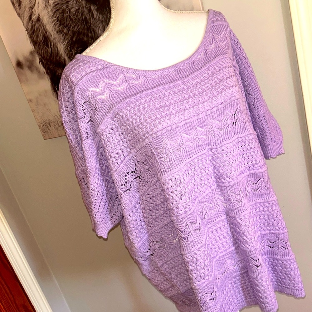 Jo - Round Neck Detailed Sweater (Lilac)
